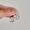 Aretes de Burbujas de Puntos de Ola de Color de Verano Diseño de Nicho Único para Mujer Aretes Elegantes y Dulces Aretes 2024 Nuevo