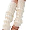Cubrepiernas de Punto JK para Mujer Estilo Coreano Otoño e Invierno Nuevo Calcetines de Lana Cálidos con Trenzado de Ocho Piernas Protector Delgado para Pierna Cubierta para Bota