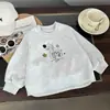 Moletom Infantil 2026 Cinza Desenho Cachorrinho Moletom Soltinho Primavera e Outono Nova Moda Casual Manga Longa Tendência para Meninos e Meninas