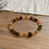 Nova pulseira empilhada de pedra olho de tigre estilo chinês, moda de nicho de alta qualidade, joia versátil personalizada vintage simples para mulheres