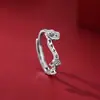 Anel da Sorte Jinhongyu Ruyi Lock Anel Estilo Étnico Retro Criativo Prata de Lei 925 Anel Ajustável Ano da Paz