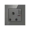 Hong Kong e Macau Exportador Vidro Cinza USB com Painel de Cinco Furos Fabricante Atacado Doméstico Duplo Transfronteiriço Multifuncional Tipo 86