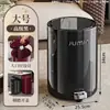 Cubo de basura de lujo para el hogar con tapa, diseño elegante para sala de estar, dormitorio, baño, sellado y a prueba de olores, cubo de basura con tapa de apertura por pedal
