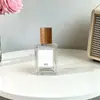 Botella de Perfume de Vidrio de Alta Gama 30ml 50ml Botella con Atomizador Reutilizable Rellenable Exquisita Botella de Fragancia Portátil con Tapa de Madera