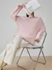 Otoño e Invierno Nuevo Estilo Coreano para Mujer Prendas de Punto Pequeñas y Elegantes Estilo Relajado Rosa Elegante Cuello Redondo Suéter de Punto Tops para Mujer