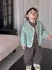 Trajes Infantis Outono 2026 Novo Estilo Roupas Estilo Coreano Roupas Infantis Roupa de Outono para Bebê Roupas de Outono para Crianças Jaqueta Cardigan