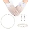 Joias de Moda Europeia e Americana Transfronteiriças Novas, Luxo Acessível e Luvas Elegantes com Laço, Conjunto de Colar Elegante Shijia para Crianças