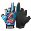 Guantes de Pesca Verano Protección Solar Delgados con Fugas Tres Dedos Pesca al Aire Libre Antideslizantes Antipinchazos Anti-espinas Resistentes al Desgaste Guantes Antiadherentes para Señuelos