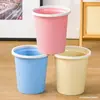 Lixeira Aberta Simples Estilo Europeu com Listras na Borda, Lixeira Simples para Quarto, Cozinha, Vaso Sanitário, Banheiro, Cesto de Papel