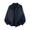 Chaqueta de Trabajo Versátil de Color Sólido de Moda para Hombre Tangkez con Cuello Alto para Primavera y Otoño, Abrigo Holgado Estilo Coreano
