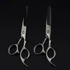 Par de Tijeras Profesionales para Peluquería de 6.0 pulgadas, Tijeras para Cortar el Cabello, Tijeras Planas, Tijeras para Flequillo, Tijeras Entresacadoras
