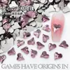 Joias para Nail Art Coração Torto Fundo Plano 3*4mm Diamante de Formato Especial Fundo Plano Diamante Brilhante de Celebridade da Internet Nail Art Usável para Unha DIY Atacado