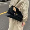 Bolso bandolera de un solo hombro, casual y elegante, gran capacidad, diseño retro, nuevo bolso para mujer con estampado de diamantes, bolso de cadena 2026 con colores contrastantes