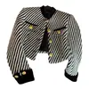 Chaqueta de lujo estilo Chanel para mujer joven petite, principios de primavera 2026, engrosada, de alta gama, corta, cuello mao, top elegante