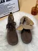 Botas Martin para Mujer, Botas de Media Caña con Suelas Gruesas, Botines Casuales Retro que Aumentan la Altura, Nuevo Estilo de Invierno, Zapatos de Algodón Cálidos con Forro de Felpa, Botas de Nieve