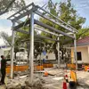 Instalação e construção personalizadas de instalações de paisagismo de jardim, fábrica de origem em Xangai, elementos de paisagismo em estrutura de aço feitos sob medida com base em desenhos