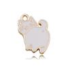 1 colgante de aleación de bricolaje con forma de gota de aceite, accesorio de joyería, colgante de gato negro, estrella, gato de la fortuna, accesorios para colgar.