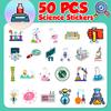 Compra Directa Transfronteriza Calificación Ce.Cpc 50 Hojas de Pegatinas de Educación Científica Experimental Dibujos Animados Equipo de Química Laboratorio