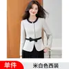 Venta al por mayor transfronteriza de nuevos blazers casuales entallados para mujer de otoño e invierno, tops y chaquetas cortas clásicas y sofisticadas de manga larga con cuello redondo