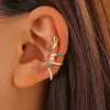 Personalidad Punk Retro Europea y Americana Clip para Oreja de Serpiente Sin Agujero Espíritu del Zodíaco Serpiente Clip Pequeño para Hueso de Oreja de Serpiente Sin Agujero en la Oreja Pendientes del Año de la Serpiente