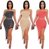 X5046 Vestido de Noche Transfronterizo Amazon Aliexpress Europeo y Americano con Pedrería, Malla, Sin Tirantes, Irregular para Mujer