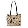 Bolso de Mano Casual de Lunares 2026 Nuevo Estilo Bolso de Mano para Viaje Perezoso Bolso de Lona para Mujer de un Solo Hombro Gran Capacidad