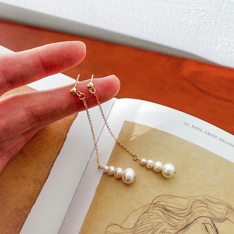 小众个性长款流苏葫芦耳钉 ins日韩超仙气质天然