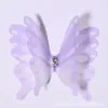 5cm Alas de Mariposa de Tul de Hada Tridimensional de Doble Capa Pasador Hecho a Mano DIY Estilo Antiguo Accesorio para el Cabello Pin Juego Completo para Fotografía