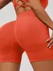 Shorts Esportivos Transfronteiriços Levanta Bumbum, Shorts Fitness Sem Costura Estilo Europeu e Americano, Calças de Yoga Esportivas para Exterior com Cintura Alta e Controle de Barriga