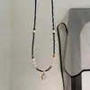 Nuevo Collar de Lapis Lázuli Natural y Perlas Estilo Chino para Mujer Cadena de Clavícula de Lujo Ligero de Gama Alta Nicho Azul Klein