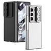 Adecuado para Funda de Teléfono Móvil Samsung Z Fold6 con Orificios Finos, Ventana Deslizante Anticaída para Lente, Funda de Cuero Ultrafina a Todo Color para Z Fold6