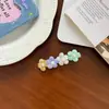 Pinza para el cabello floral fresca y suave de primavera y verano, accesorios para el cabello, peine pequeño de tela colorida con perlas, artefacto para peinados recogidos y flequillos femeninos
