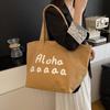 Bolsa de Lona Estilo Coreano Nueva Gran Capacidad Un Hombro Letra Bolso Tote Ins Simple Casual Ropa de Trabajo Bolsa de Compras Bolso de Mujer