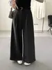 Liquidación, Sin Devoluciones ni Cambios. Pantalones Casuales Rectos Gruesos de Lana Versátiles Estilo Coreano H240130 (con cinturón)
