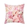 Funda de almohada estampada de piel de durazno shopee rosa estilo ins flores y plantas hojas sala de estar hogar funda de almohada funda de cojín