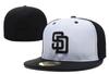 [San Diego Padres] Chapéu de Sol com Proteção Solar Fechado Chapéu de Sol para Casal Chapéu Bordado Boné de Beisebol Completo