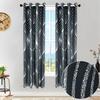 [Imagen Proporcionada] Daifa Productos Terminados Transfronterizos Lunares Lámina de Aluminio Rayada Estampada Negro Ojal Sombreado Cortina de Maíz