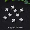 Contas Espaçadoras de Flor de Montanha de Trevo de Quatro Folhas Cor Prata Espessa Conservação de Cor Acessórios Pequenos para Joias DIY Pulseira Colar Venda por Atacado em Estoque