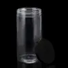 Botella de plástico cilíndrica recta para té de flores y frutas 1350ml tapa de rosca PET plástico transparente botella recta redonda botella de empaque de frutas secas