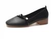 Zapatos de Abuela de Tacón Medio Grueso con Punta Cuadrada y Correa al Tobillo para Primavera 2024, Tacones Altos para Mujer, Zapatos Transpirables de Verano para Mujer