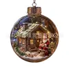 Enfeites de árvore de Natal, decorações pendentes, bolas de Natal, bolas de Natal transparentes, decorações de árvore de Natal criativas transfronteiriças, plástico para feriados