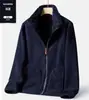 Chaqueta de Polar Doble Cara Estilo Pareja para Exteriores para Mujer, Sudadera Gruesa de Polar Polar, Cárdigan Cálido de Otoño e Invierno, Chaqueta con Cuello Alto para Hombre