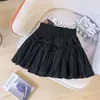 Falda Elegante Corta de Encaje Estilo Coreano Estilo Ballet con Cordones y Lazo Adelgazante para Mujer, Nueva Falda Plisada de Línea A de Cintura Alta de Verano