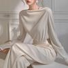 Traje Beige de Calle de Moda 2026 para Mujer, Conjunto Elegante de Dos Piezas con Pantalones de Diseñador de Nicho de Alta Gama para Socialité