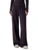 Pantalones de yoga de pierna ancha fluidos para otoño e invierno para mujer, forro fino de forro polar, cálidos, de pierna recta, pantalones de fitness, pantalones largos, para exteriores, casuales y atléticos para el uso diario