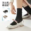 Calcetines de media pantorrilla para mujer, malla fina y hueca para primavera y verano, estilo ballet dulce, calcetines apilados sin costuras, nuevo artículo popular 2026