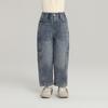Ropa de Invierno para Niños Momo Pantalones de Invierno para Niñas 2024 Invierno Nuevo para Niños Pantalones de Mezclilla Cálidos Forrados de Felpa Combinables