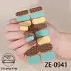 Suministro Exclusivo Transfronterizo de Pegatinas para Uñas con Purpurina, Película de Esmalte en Polvo con Degradado para Uñas, Pegatinas para Uñas con Lámina Dorada Impermeables de Hoja de Arce de Venta Caliente