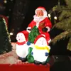 Luz Noturna de Natal Desenho Animado Tridimensional Papai Noel Ornamento de Luz Noturna para Casa Quarto Mesinha de Cabeceira Luz Noturna de Ambiente