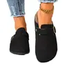 Sandalias Planas Casuales Cómodas de Verano 2026 para Mujer, Nuevo Modelo de Comercio Exterior, Talla Grande, Punta Redonda, Slip-On, Talla Única